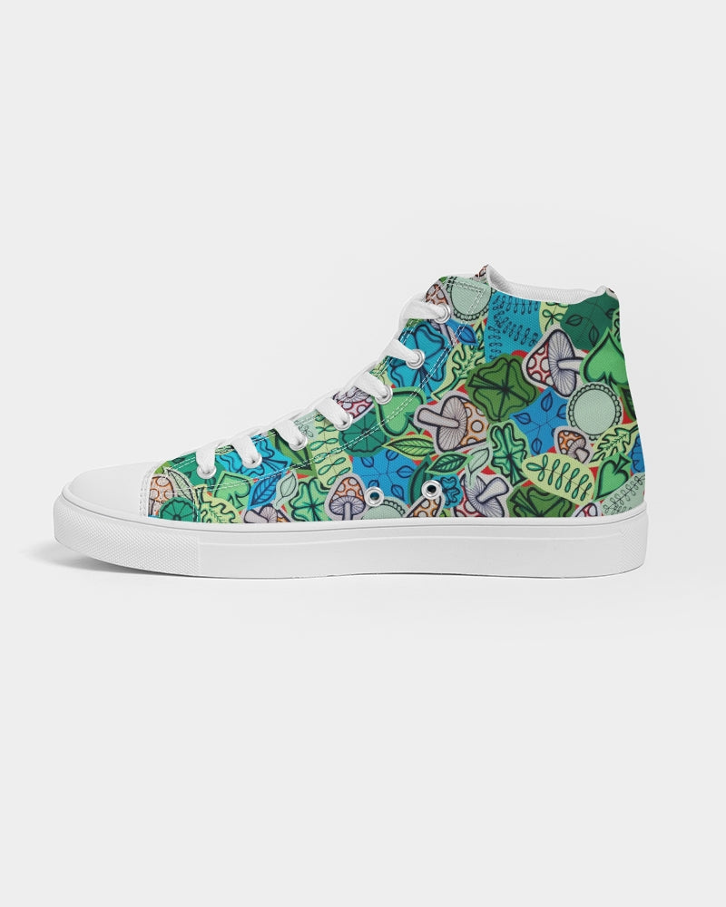 Fleurs et Trèfles Men's Hightop Canvas Shoe