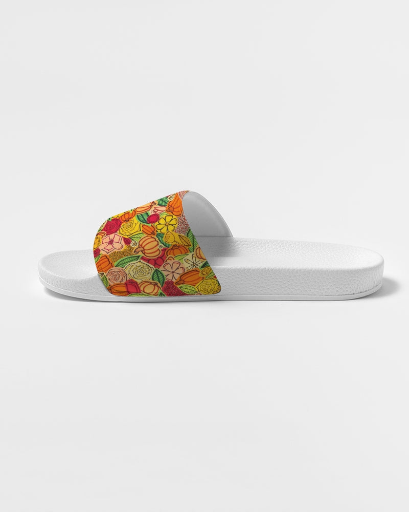 Citrouilles et Fleurs Men's Slide Sandal