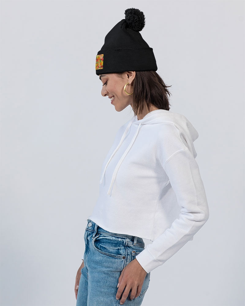 Citrouilles et Fleurs Pom-Pom Knit Beanie | Sportsman