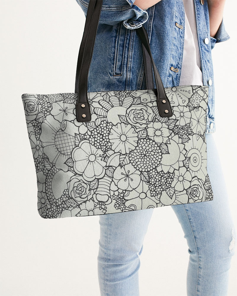 Les Fleurs - B&W Stylish Tote