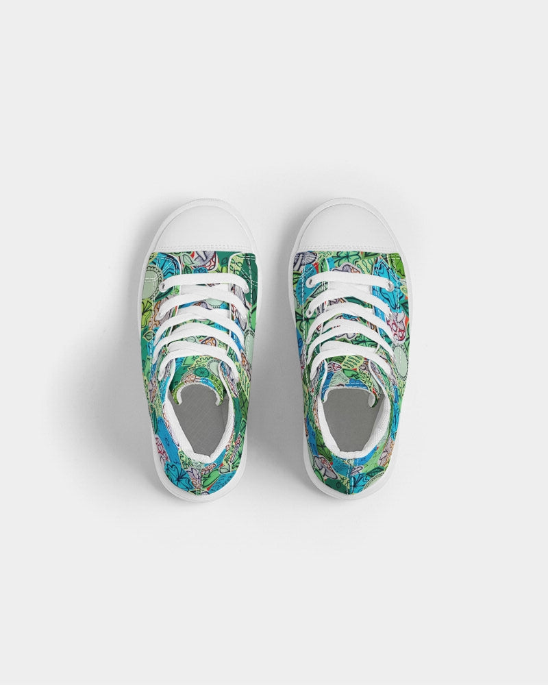 Fleurs et Trèfles Kids Hightop Canvas Shoe