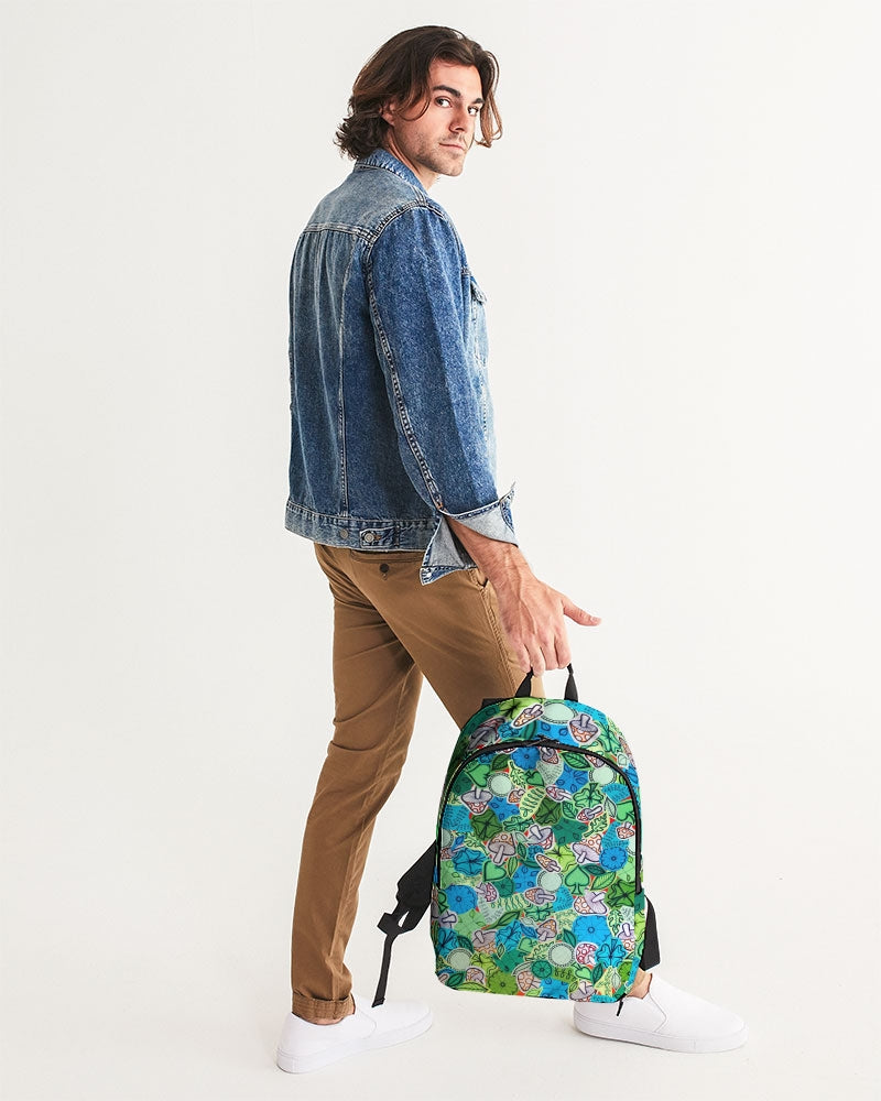Fleurs et Trèfles Large Backpack