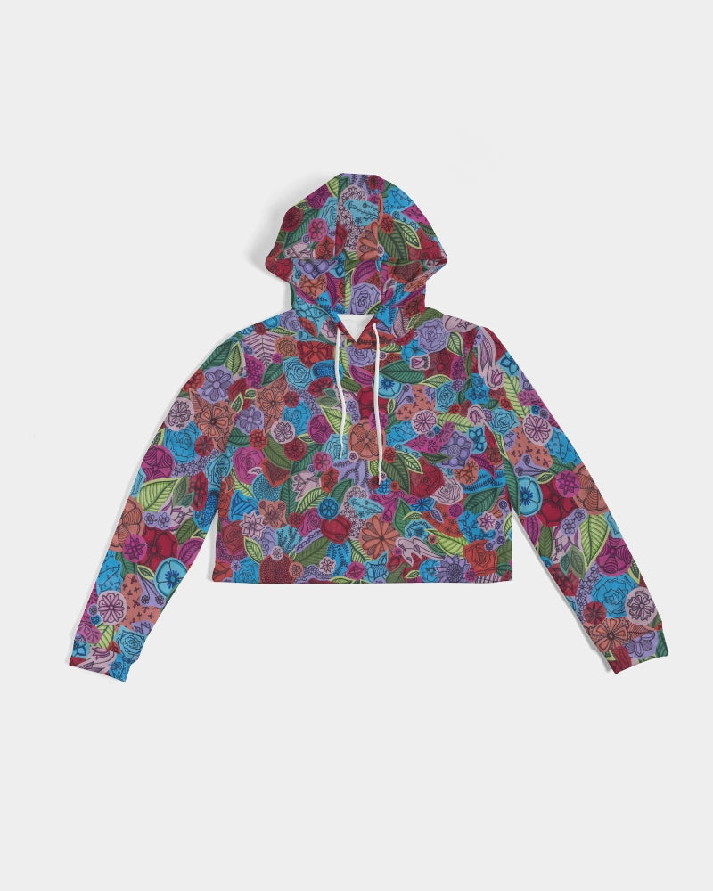 Les Fleurs Women's Cropped Hoodie