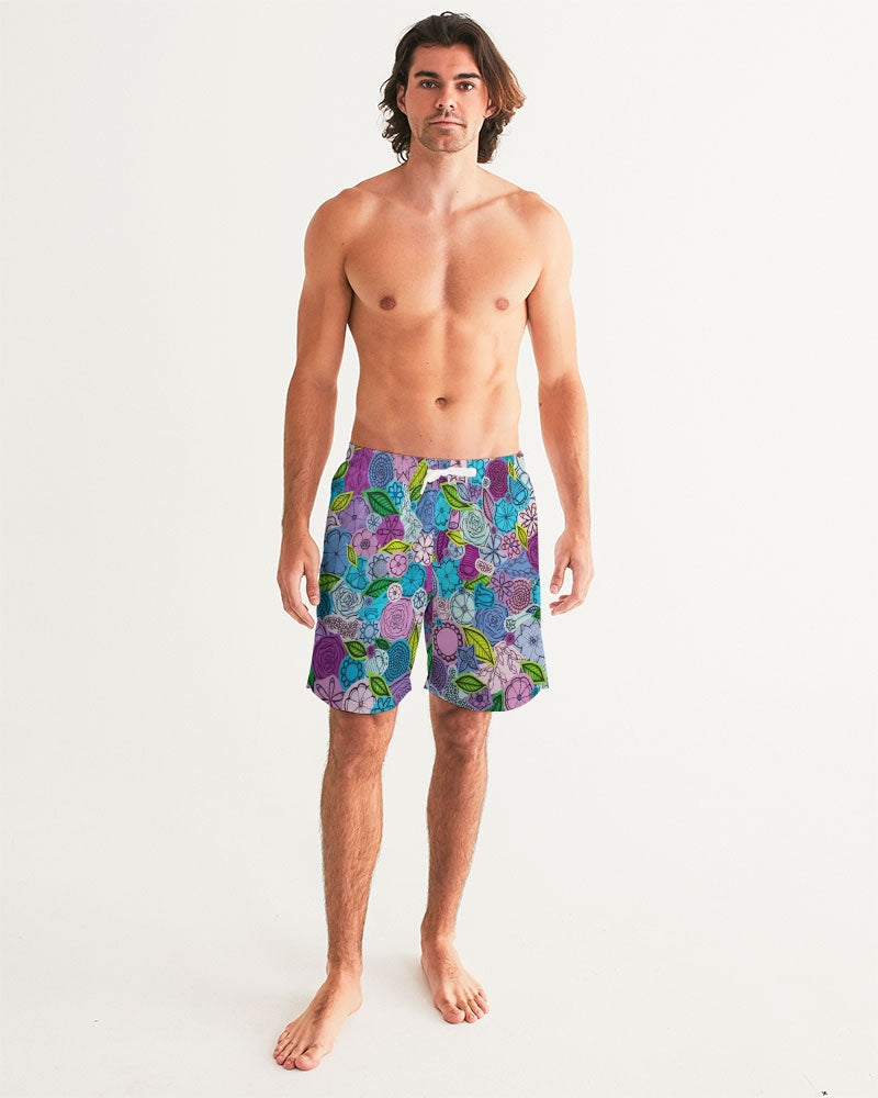 Les Fleurs Violettes Men's Swim Trunk