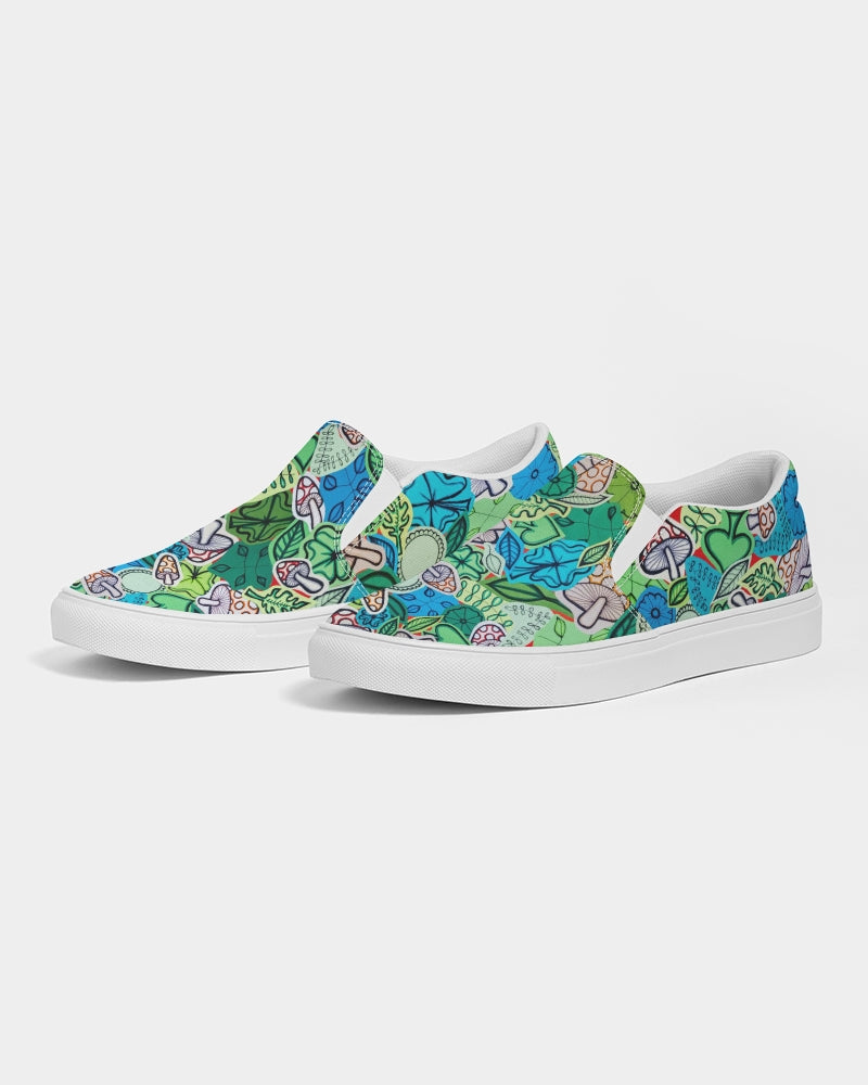 Fleurs et Trèfles Men's Slip-On Canvas Shoe