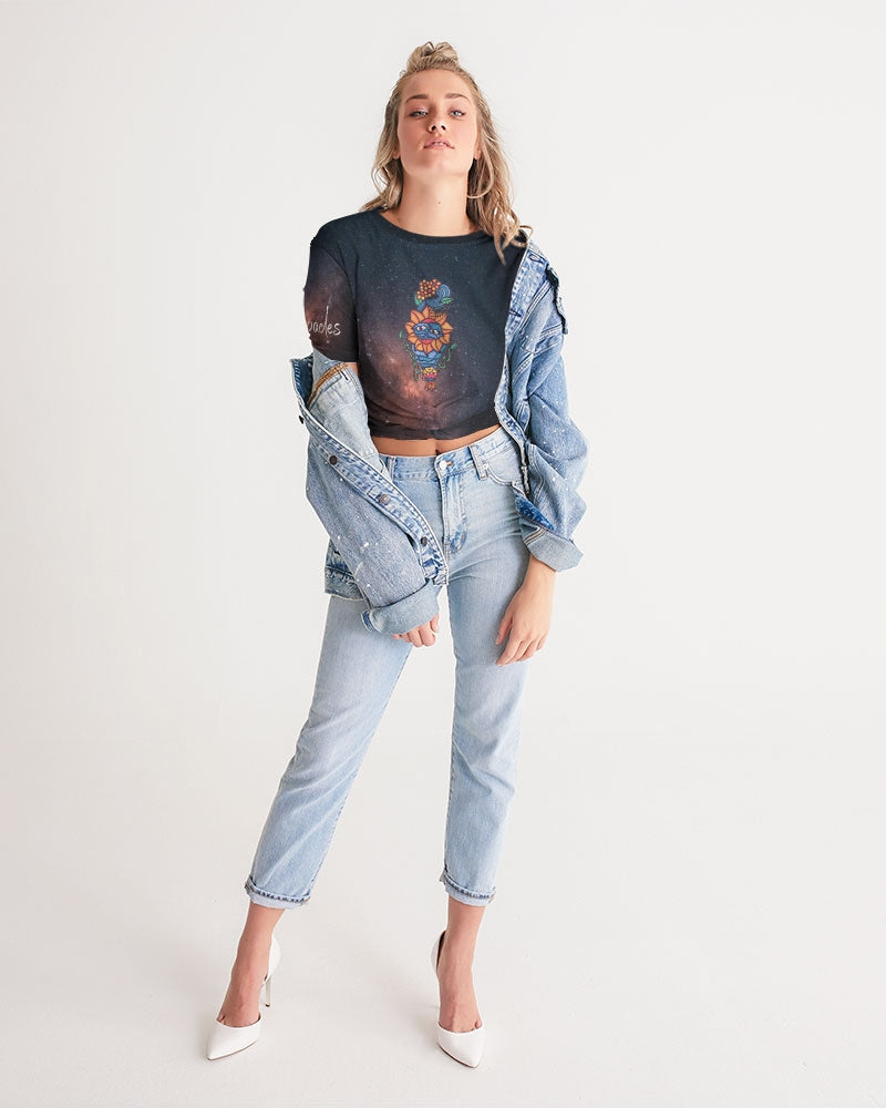 Galaxy 2 Women's Twist-Front Cropped Tee