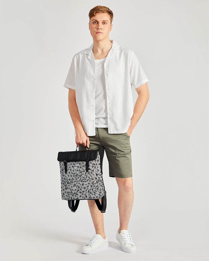 Triangular Mirage Casual Flap Backpack