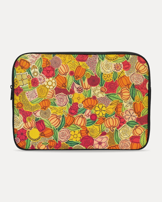 Citrouilles et Fleurs Laptop Sleeve