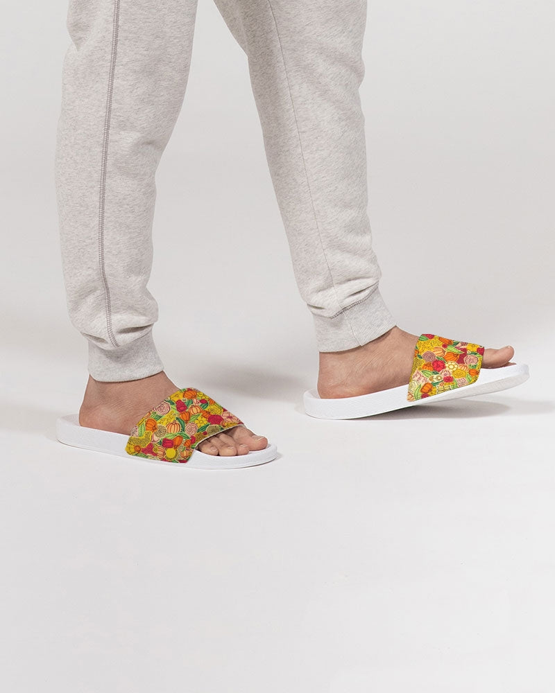 Citrouilles et Fleurs Men's Slide Sandal