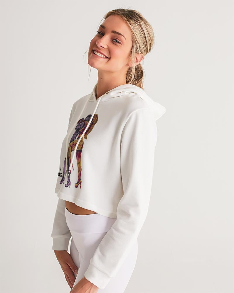 Appuyez-vous sur moi Women's Cropped Hoodie