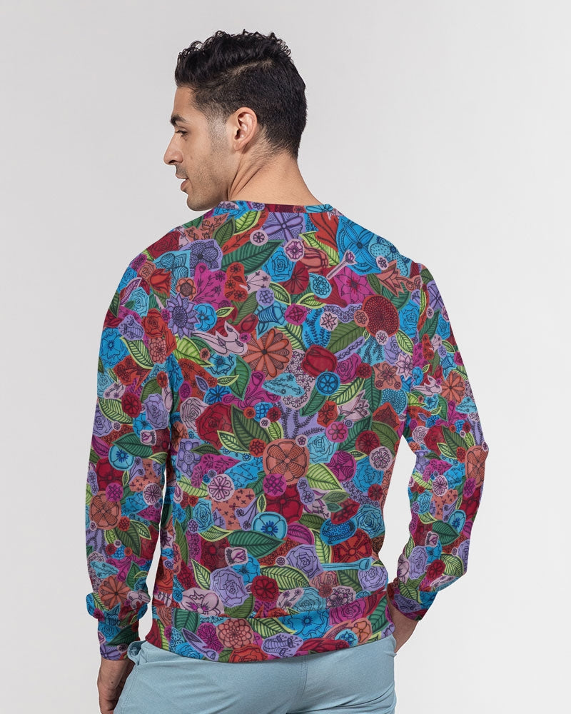 Les Fleurs Men's Classic French Terry Crewneck Pullover