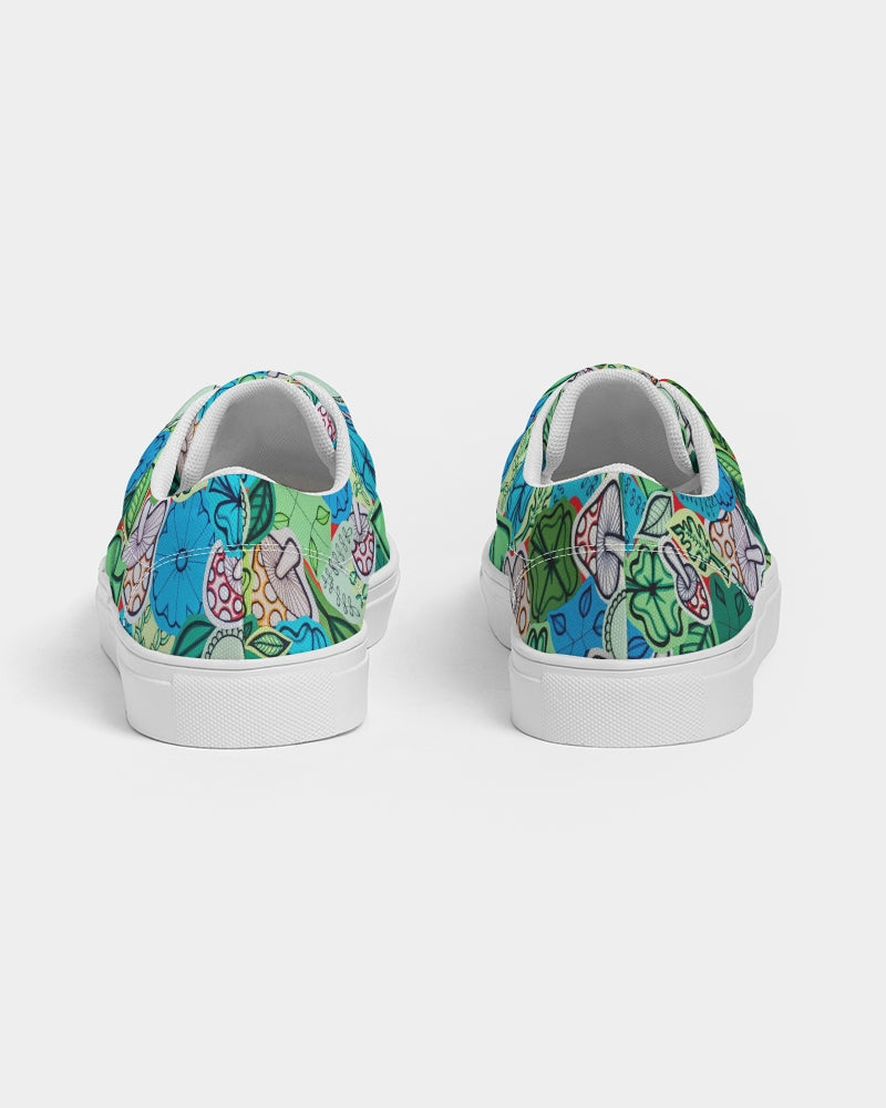 Fleurs et Trèfles Women's Lace Up Canvas Shoe