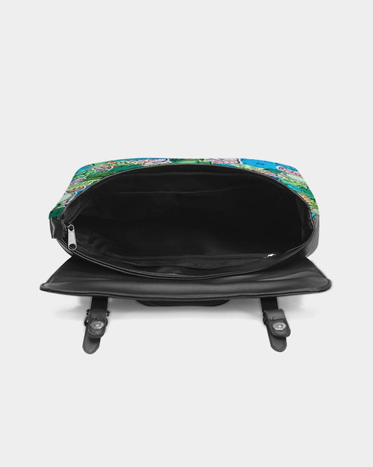 Fleurs et Trèfles Casual Flap Backpack