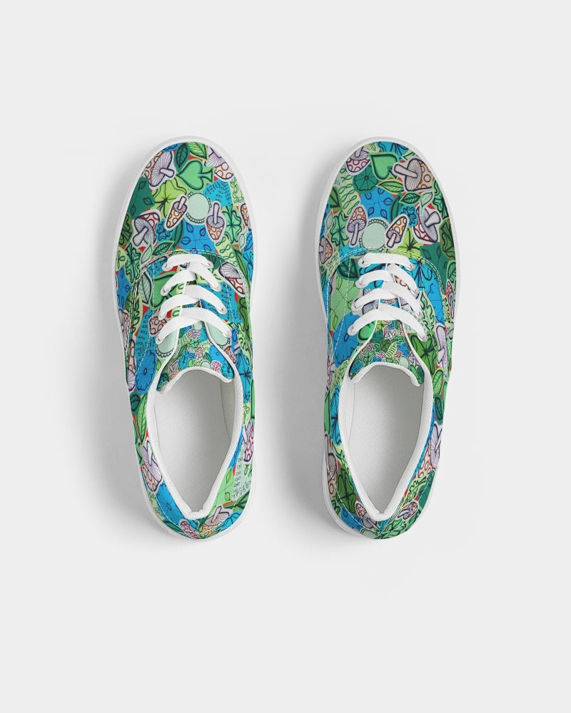 Fleurs et Trèfles Men's Lace Up Canvas Shoe