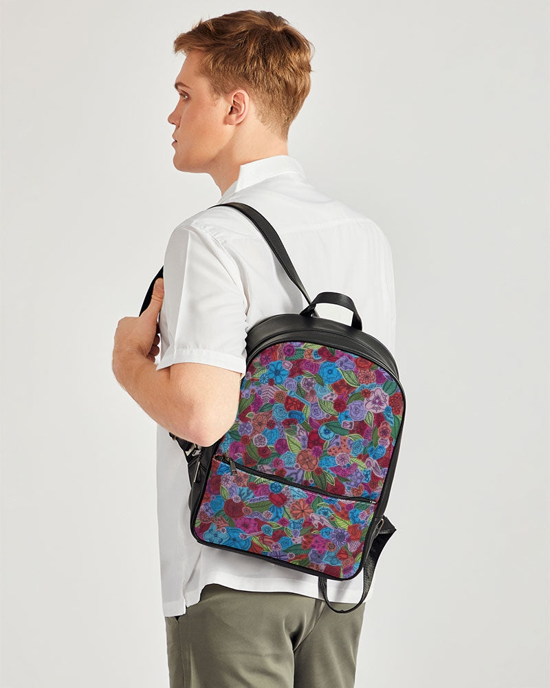 Les Fleurs Classic Faux Leather Backpack