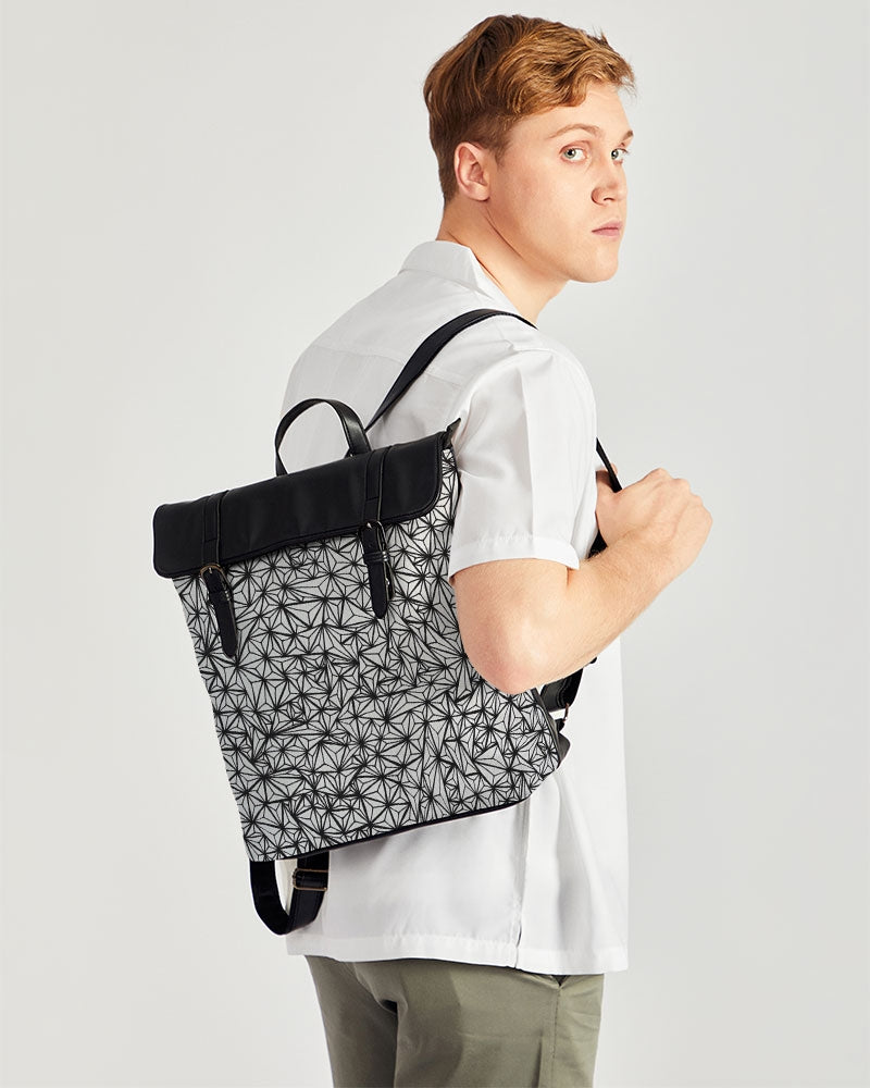 Triangular Mirage Casual Flap Backpack