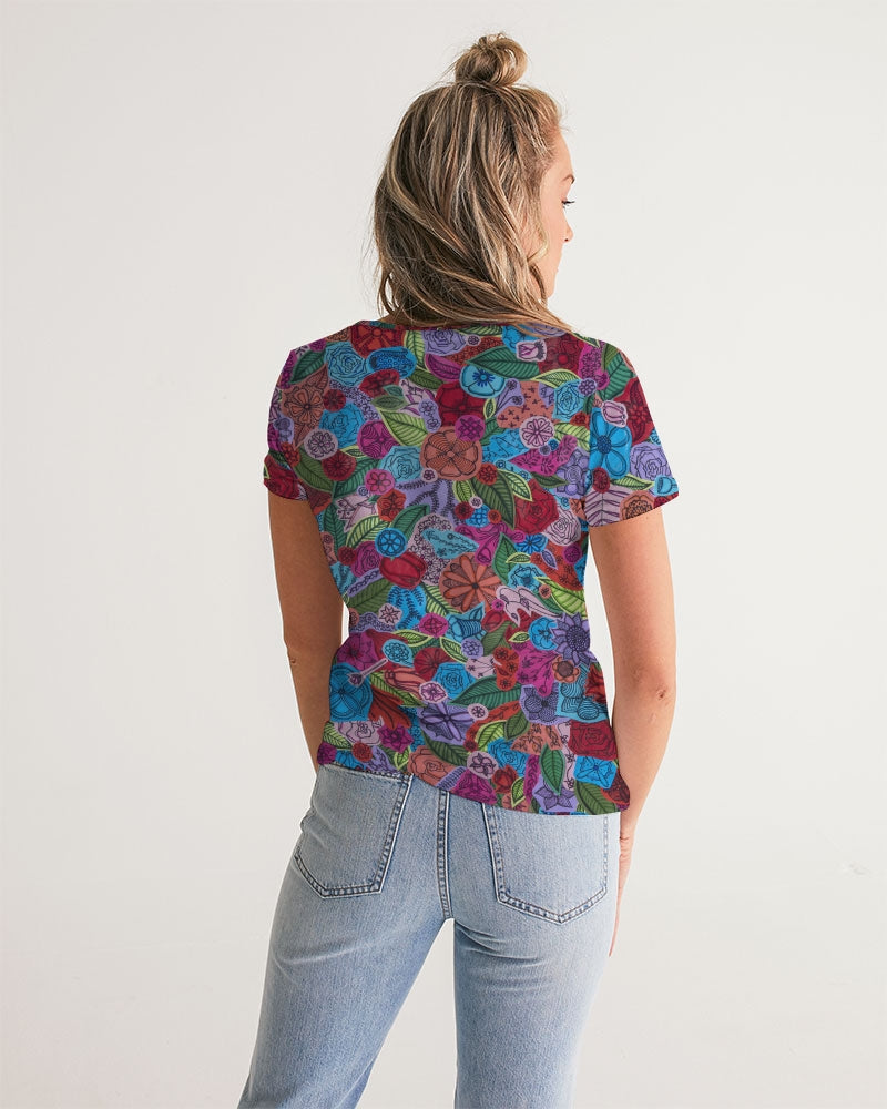 Les Fleurs Women's V-Neck Tee