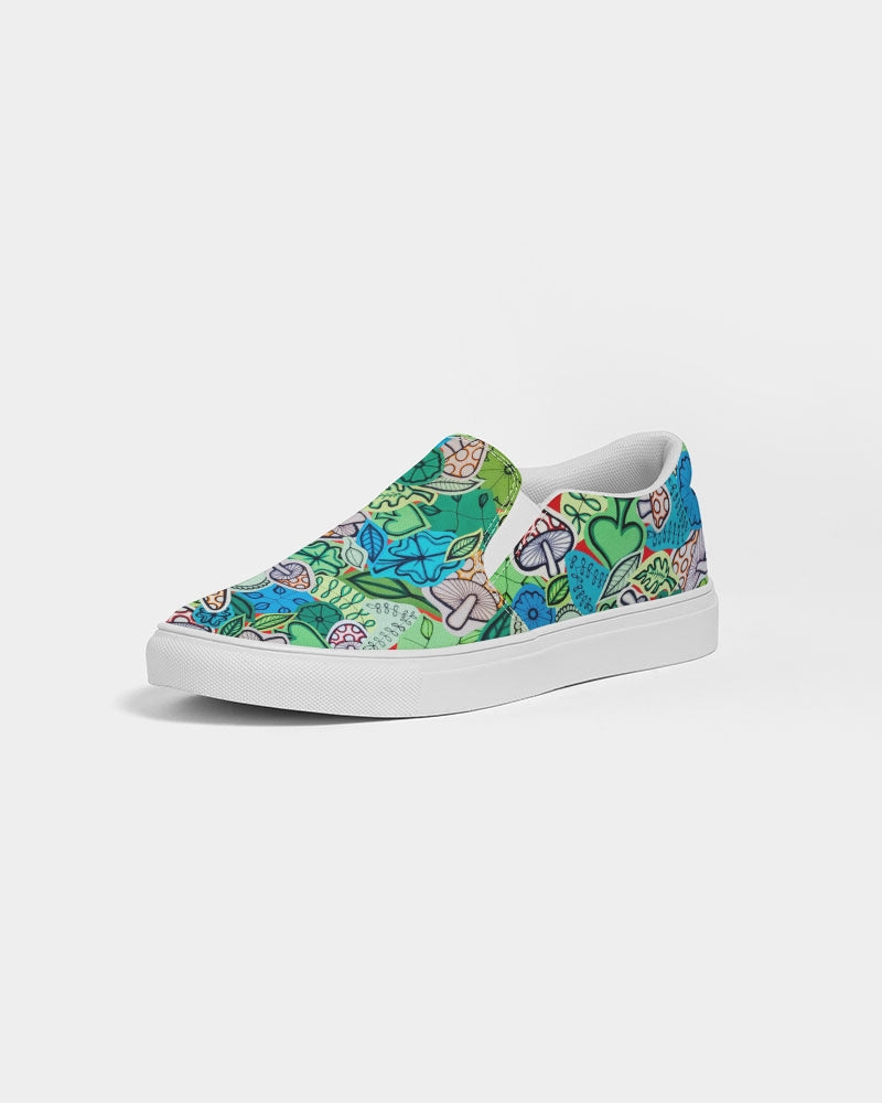 Fleurs et Trèfles Men's Slip-On Canvas Shoe