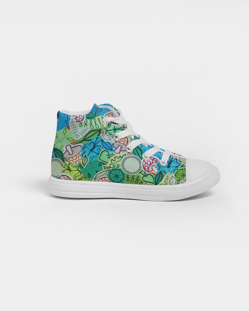 Fleurs et Trèfles Kids Hightop Canvas Shoe