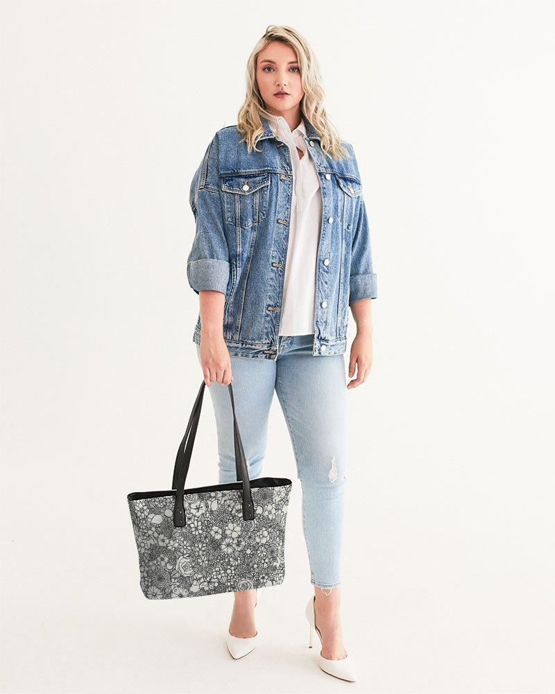 Floral Mini - B&W Stylish Tote