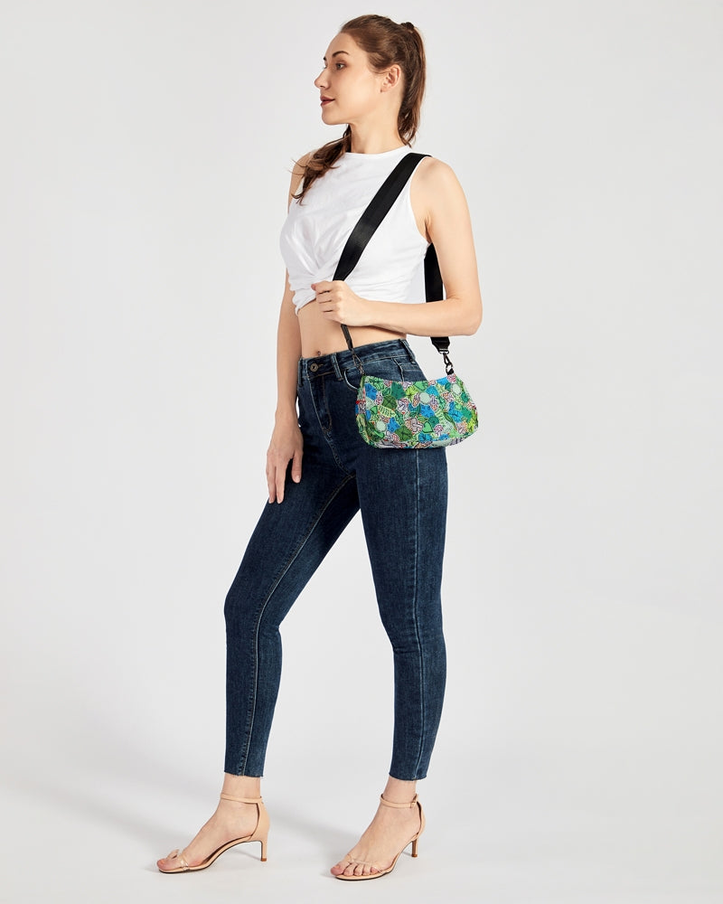 Fleurs et Trèfles Petite Canvas Pouch