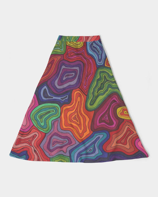 Curled Women's A-Line Midi Skirt