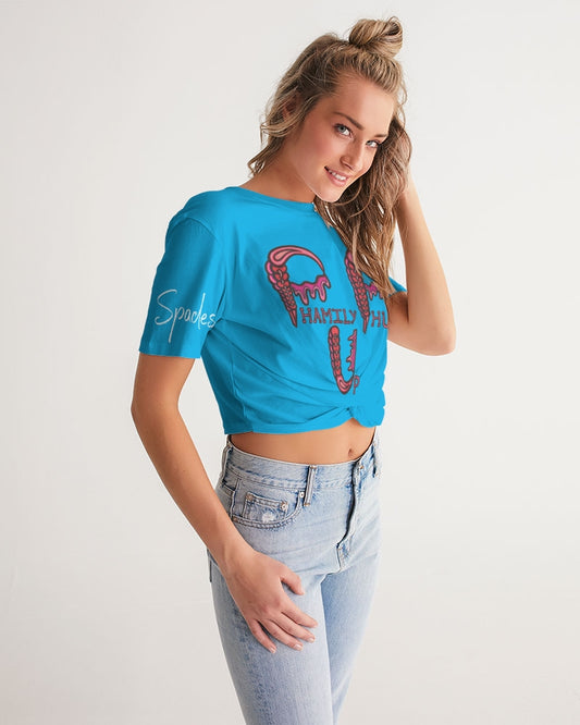 Phamily Phuck Up Women's Twist-Front Cropped Tee