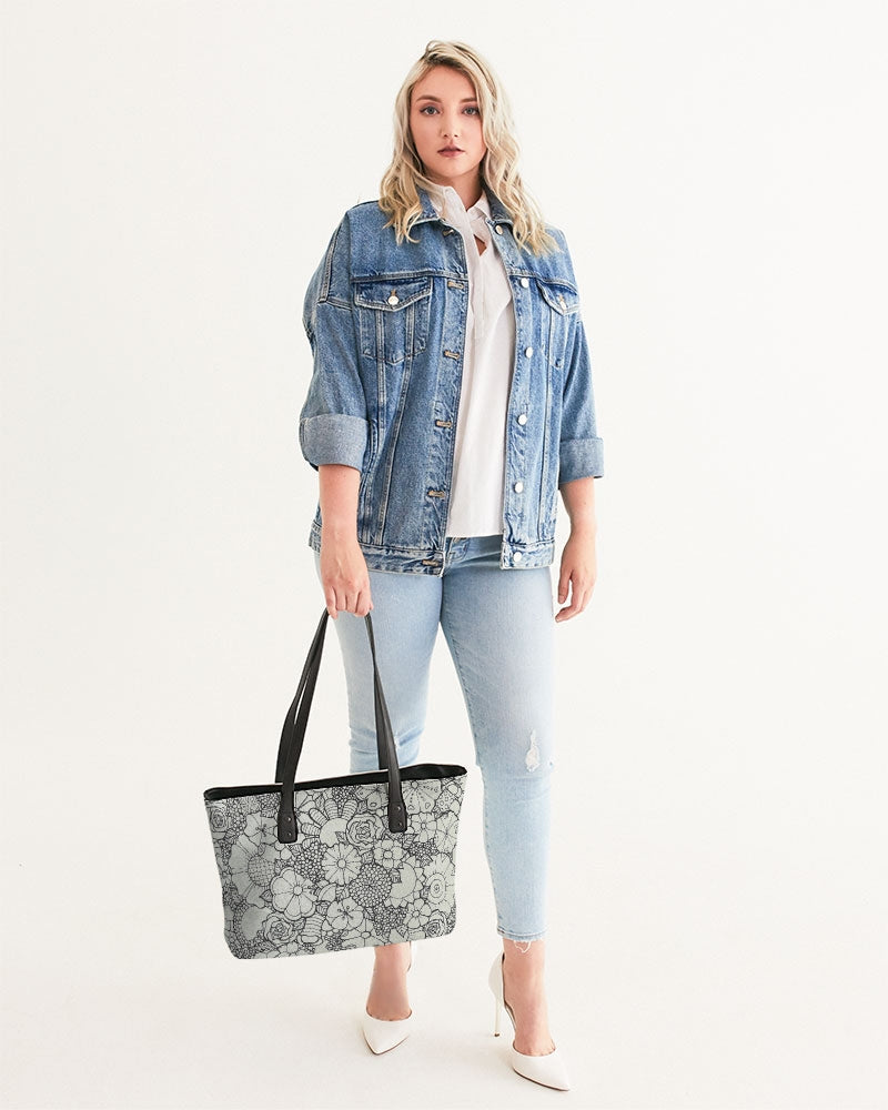 Les Fleurs - B&W Stylish Tote