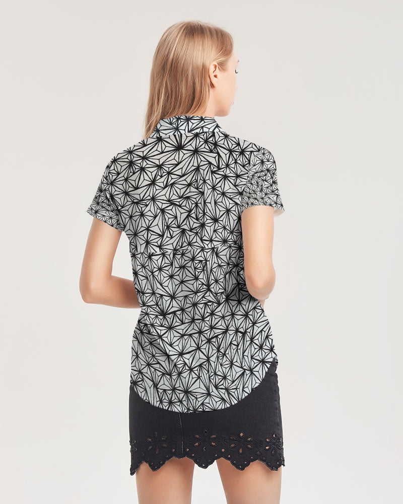 Mirage Women's Short Sleeve Button Up