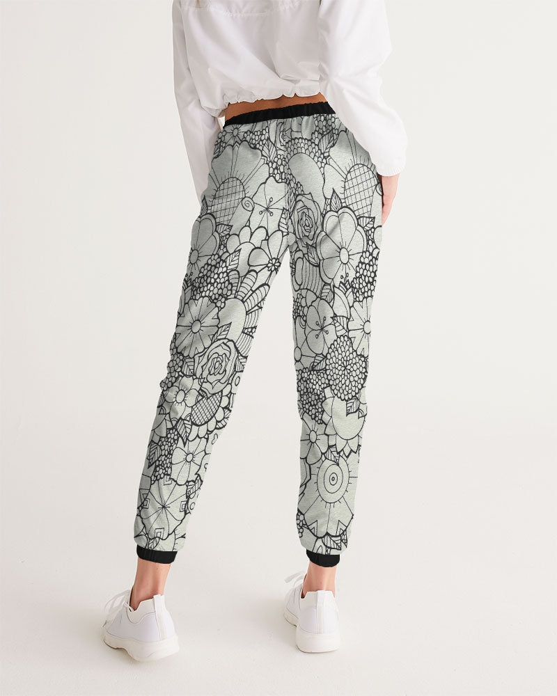 Les Fleurs - B&W Women's Track Pants