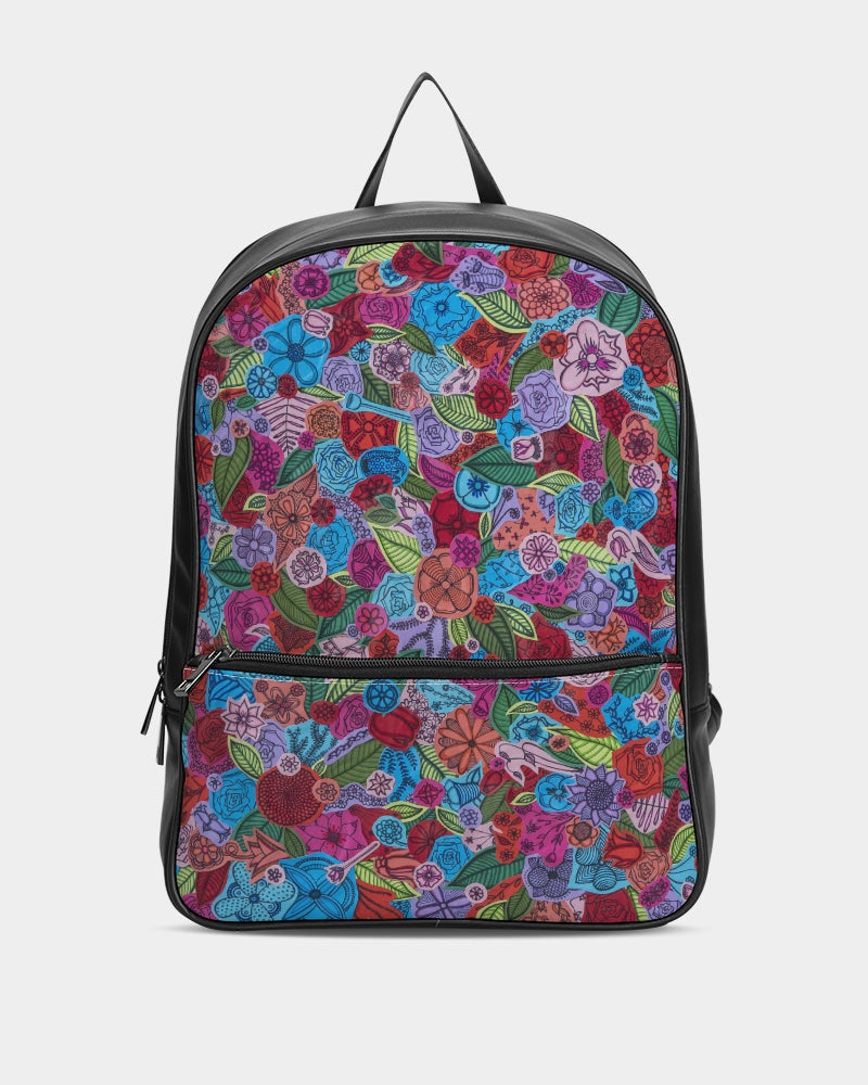 Les Fleurs Classic Faux Leather Backpack