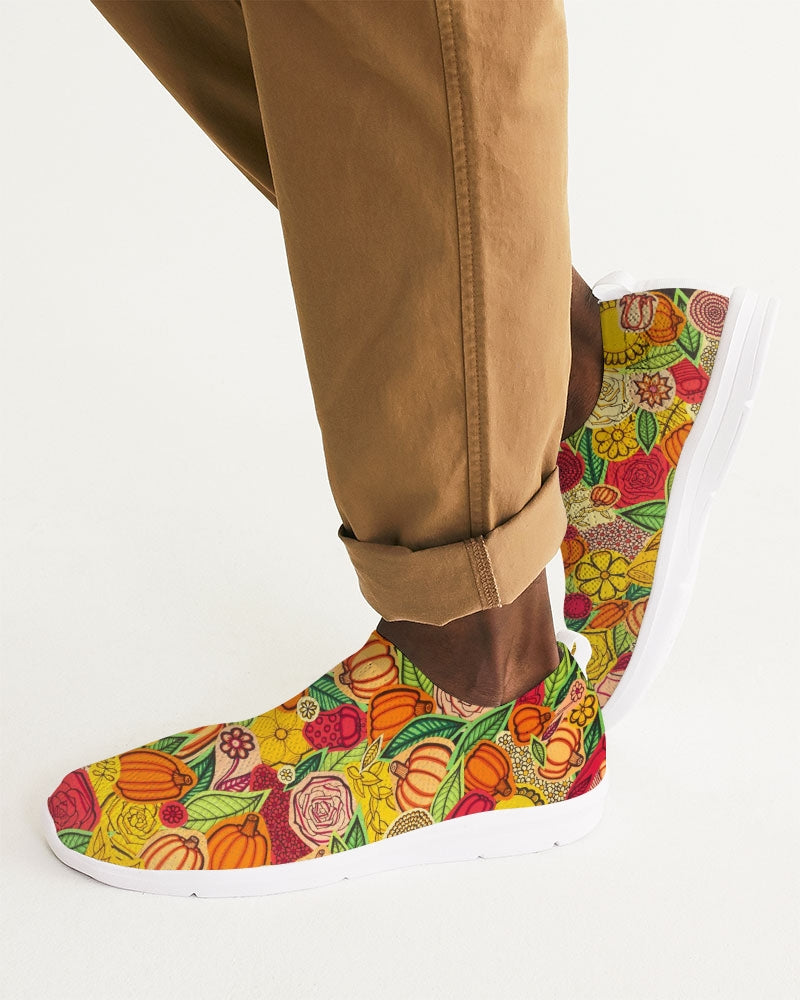 Citrouilles et Fleurs Men's Slip-On Flyknit Shoe