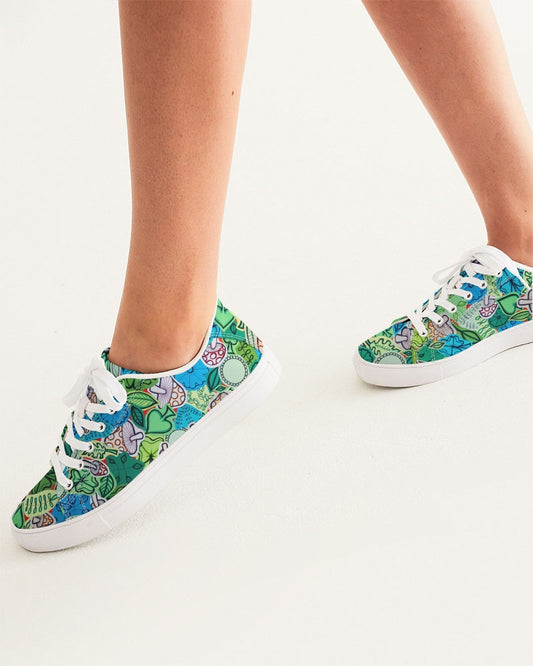 Fleurs et Trèfles Women's Faux-Leather Sneaker