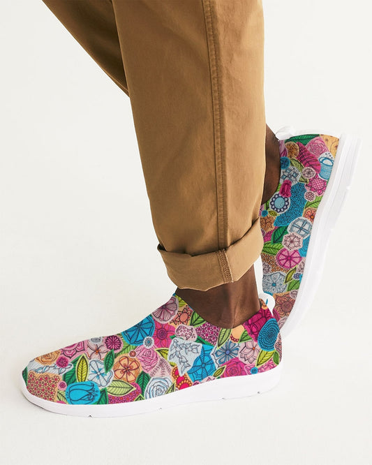 Fleurs de Printemps Men's Slip-On Flyknit Shoe