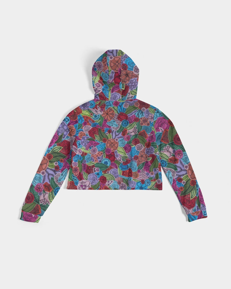 Les Fleurs Women's Cropped Hoodie