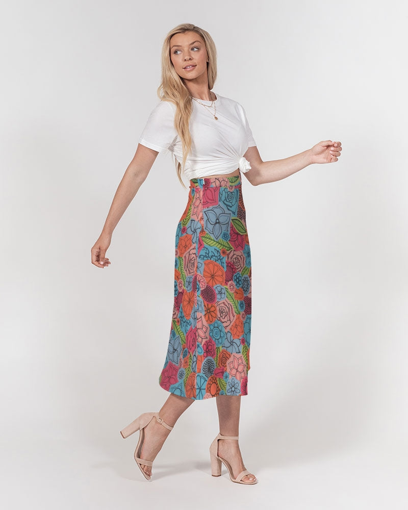 Les Deuxièmes Fleurs Women's A-Line Midi Skirt