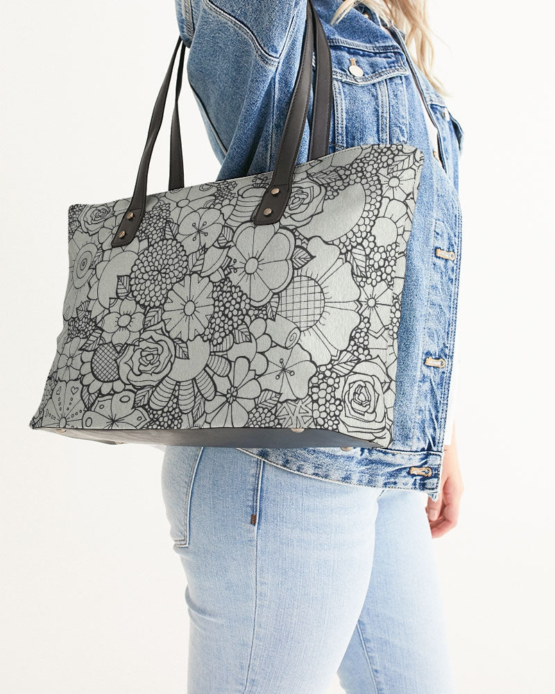 Les Fleurs - B&W Stylish Tote