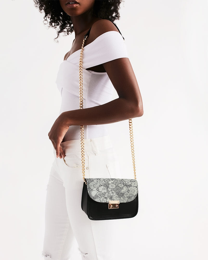 Les Fleurs - B&W Small Shoulder Bag