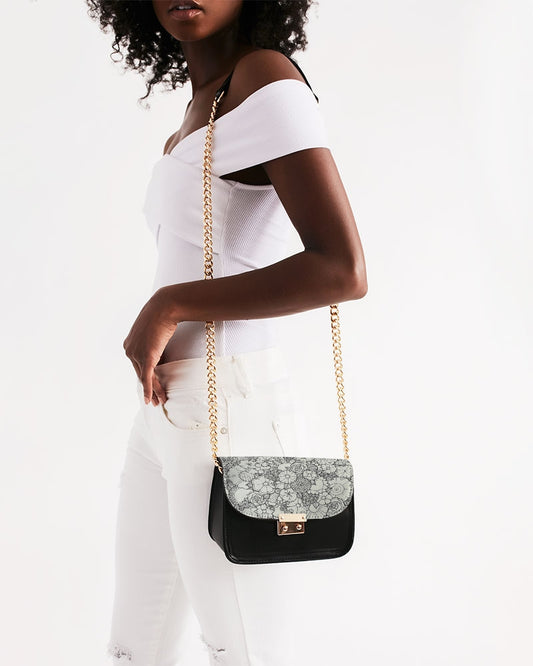 Les Fleurs - B&W Small Shoulder Bag