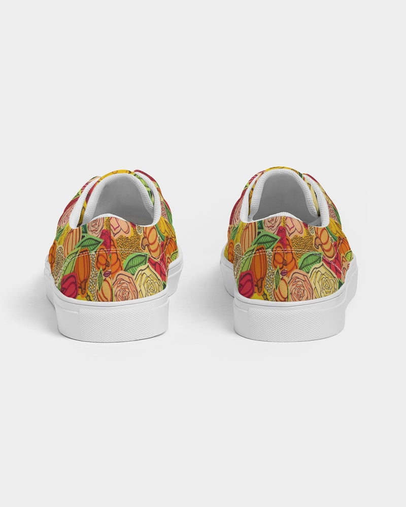 Citrouilles et Fleurs Men's Lace Up Canvas Shoe