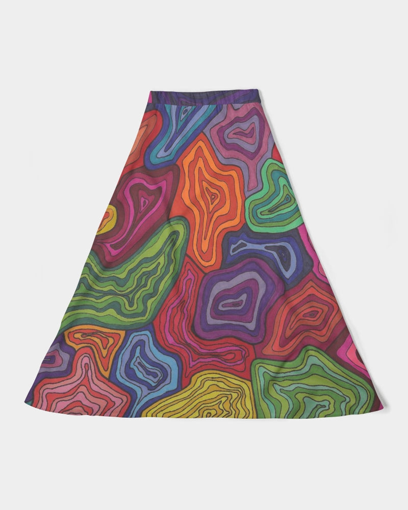 Curled Women's A-Line Midi Skirt