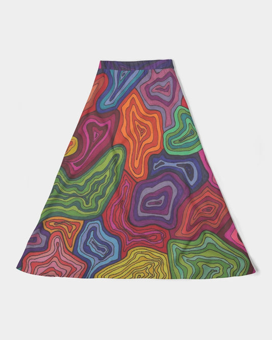 Curled Women's A-Line Midi Skirt