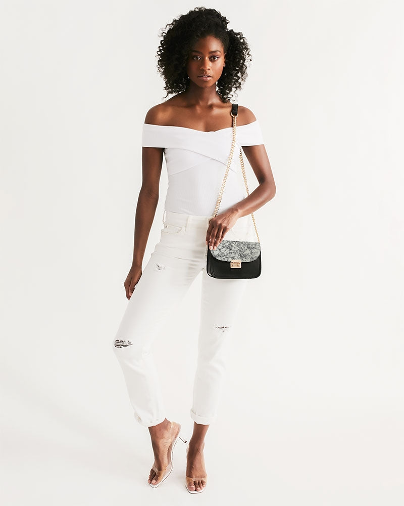 Les Fleurs - B&W Small Shoulder Bag