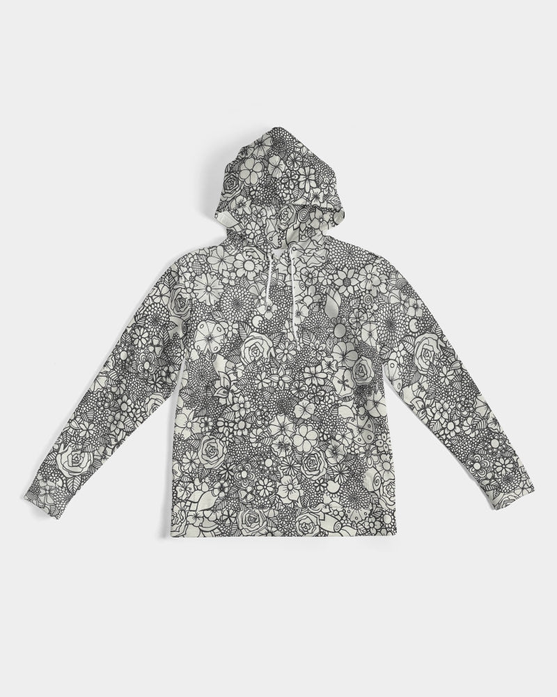 Floral Mini - B&W Men's Hoodie