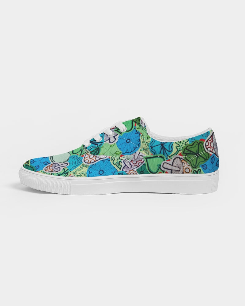 Fleurs et Trèfles Women's Lace Up Canvas Shoe