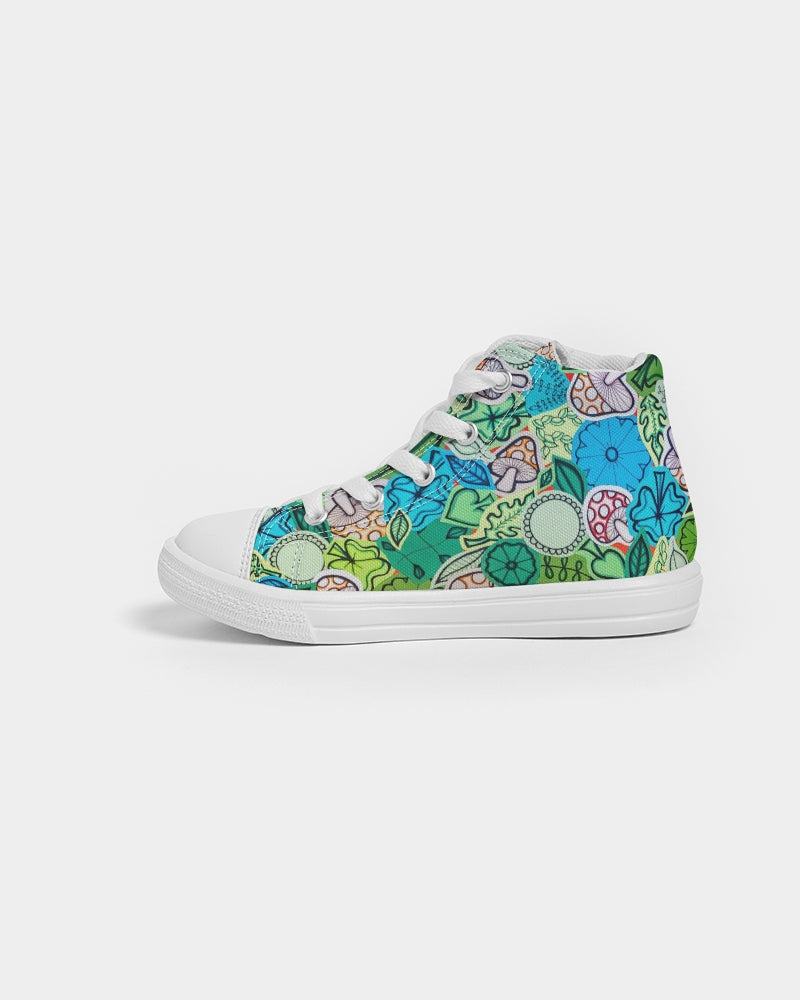 Fleurs et Trèfles Kids Hightop Canvas Shoe