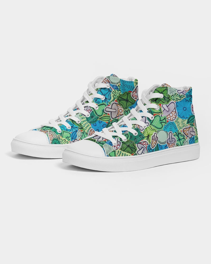Fleurs et Trèfles Men's Hightop Canvas Shoe