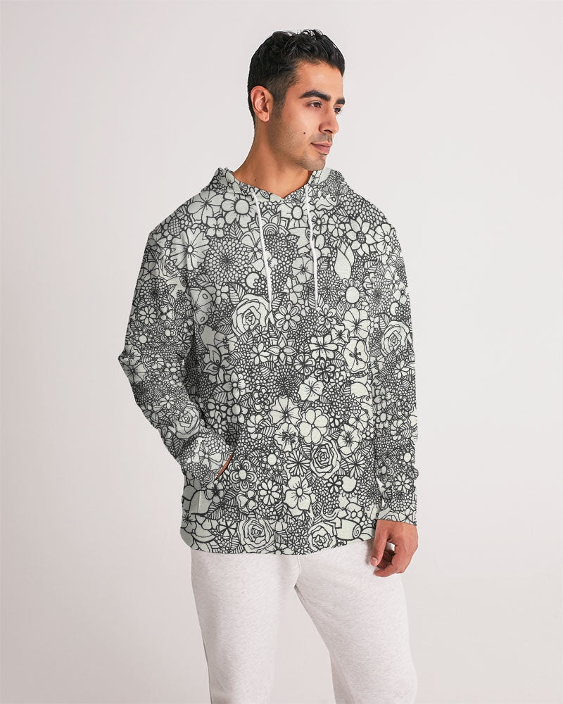 Floral Mini - B&W Men's Hoodie