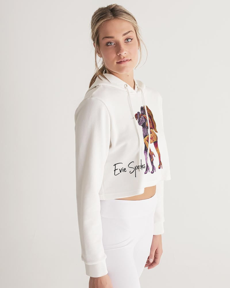 Appuyez-vous sur moi Women's Cropped Hoodie