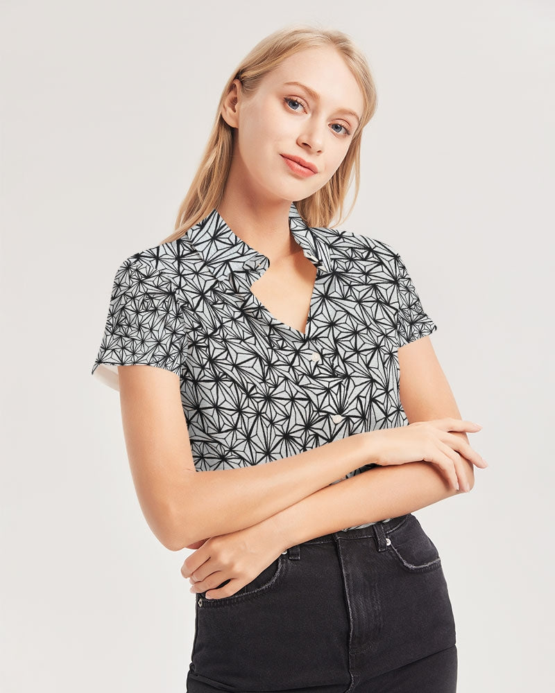 Mirage Women's Short Sleeve Button Up